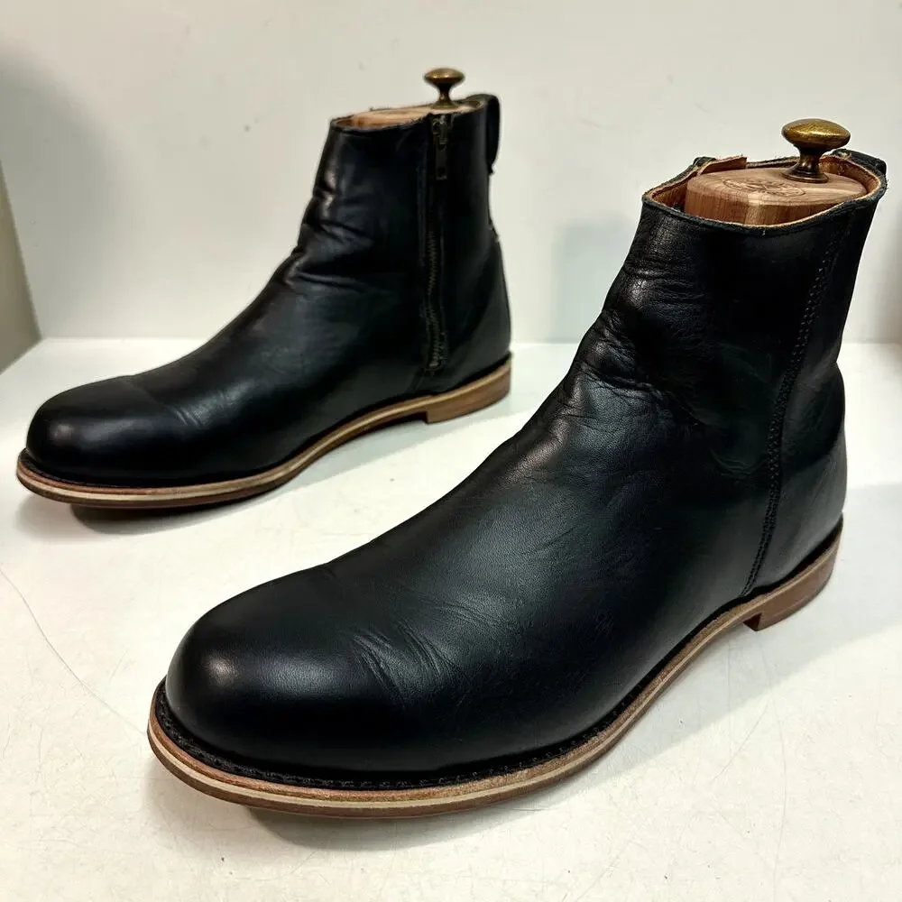 EUC Rancourt & Co. x Helm Pablo Boot Zipper Moto Made in Maine USA 11.5 D